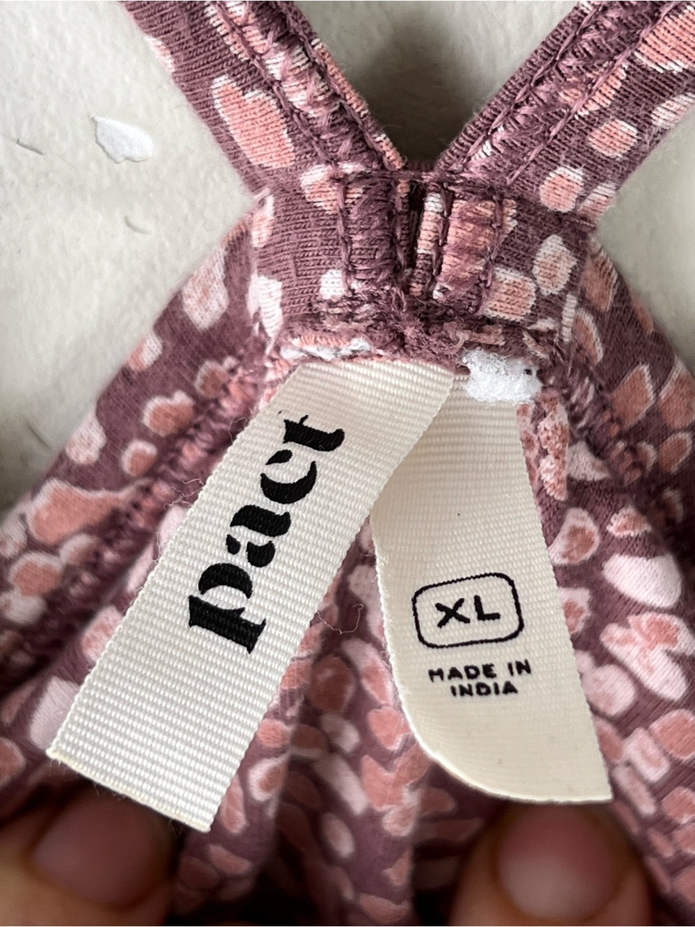 Pact Women's Organic Cotton Fit & Flare Midi Dress Size XL Mauve Pink Stretch - Picture 4 of 8